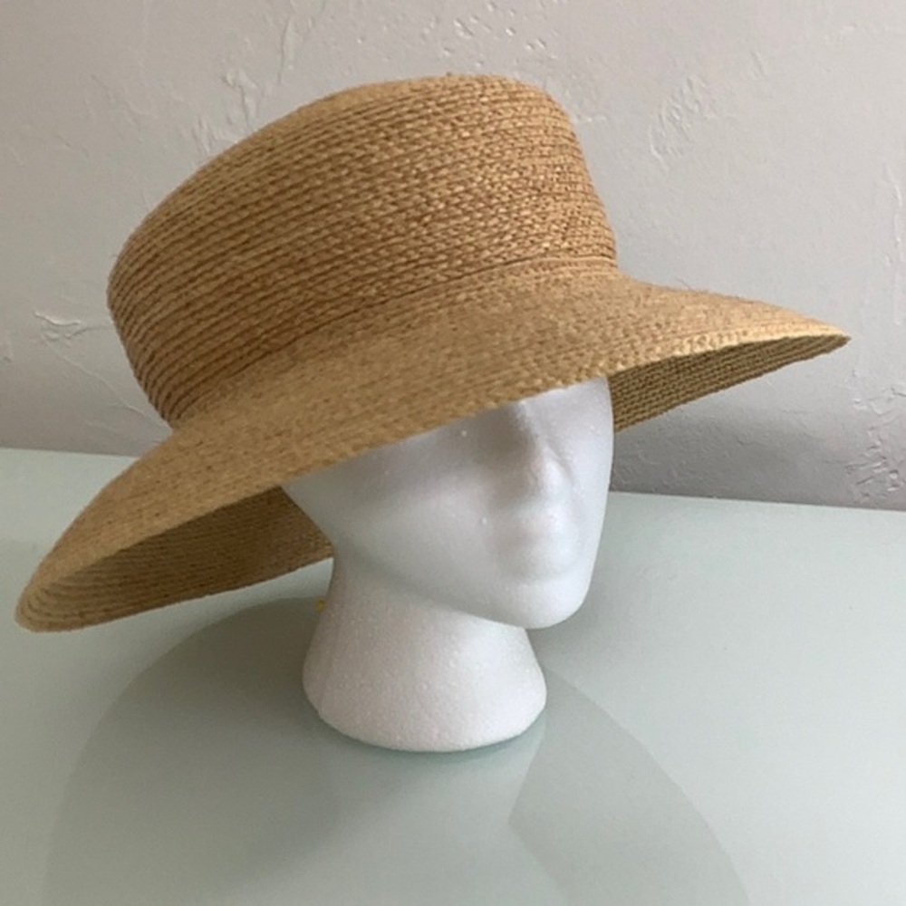 Helen Kaminski 100% Raffia wide Brin Audrey hat EUC